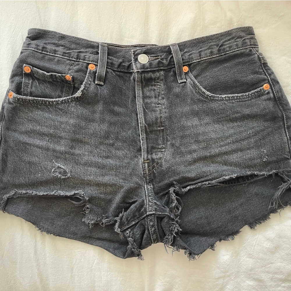Black Levi Jean Shorts